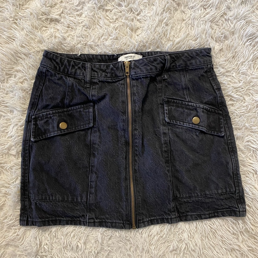 COPY - Forever 21 Zippered Denim Skirt